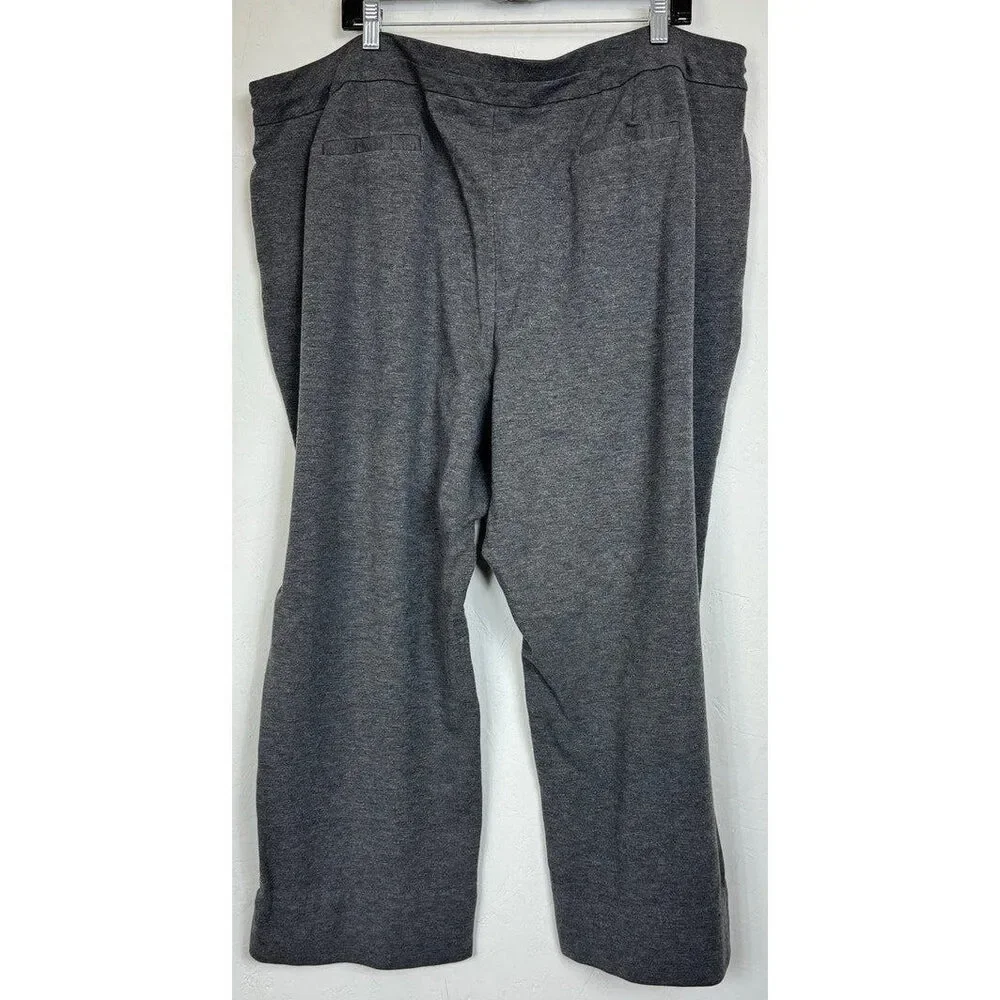 Cato Gray Pull On Cropped Pants Women's 26/28W